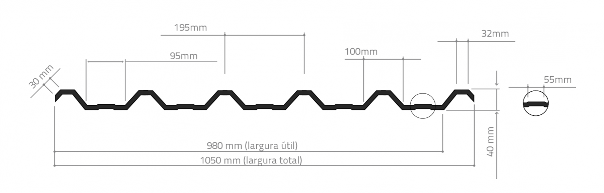 Telha Forro 40x980 EPS TECNICO